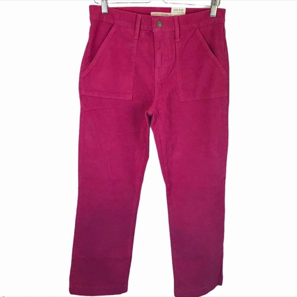 Lucky Jeans Ava Corduroy Mid Rise Crop Boot NWT